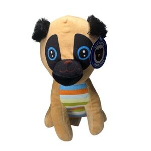 A&A Industries Striped Tan & Black Stuffed Dog Plush – Ages 3+